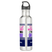 Personalisiert zurück zur dritten Schulstufe Edelstahlflasche (Rückseite)