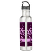 Personalisiert zurück zur Musikschule Edelstahlflasche (Rückseite)