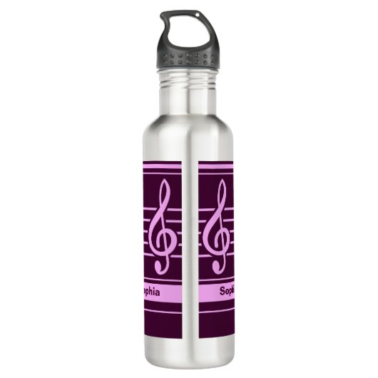 Personalisiert zurück zur Musikschule Edelstahlflasche (Rückseite)