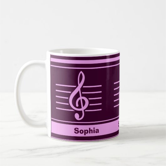 Personalisiert zurück zur Musikschule Kaffeetasse (Links)