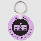 Personalisiert zurück zur Schule 5. Grad Schlüsselanhänger (Vorderseite)