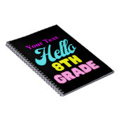 Personalisiert zurück zur Schule, 8. Klasse Notebo Notizblock (Rechte Seite)