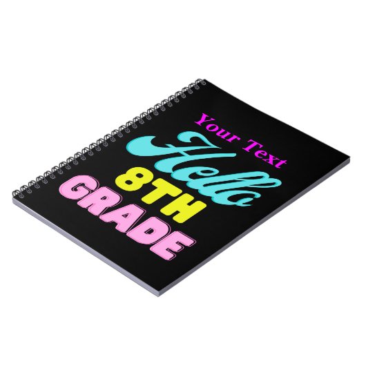 Personalisiert zurück zur Schule, 8. Klasse Notebo Notizblock (Linke Seite)