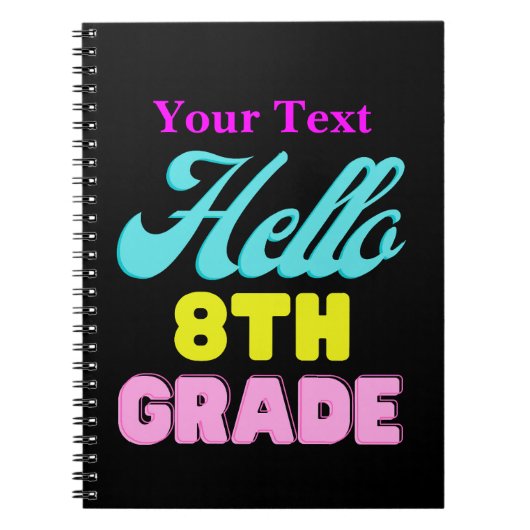 Personalisiert zurück zur Schule, 8. Klasse Notebo Notizblock (Vorderseite)