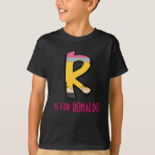 Personalisiert zurück zur Schule Alphabet R T-Shirt (Vorderseite)