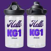 Personalisiert zurück zur Schule, KG1, Hallo Kg1 Trinkflasche