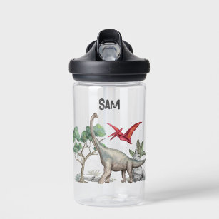Personalisiert zurück zur Schule Kinder Dinosaurie Trinkflasche