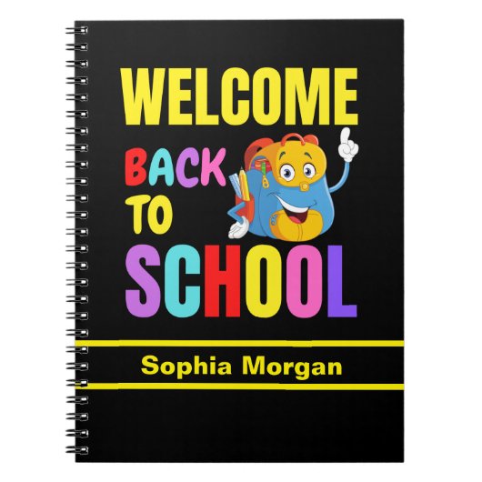 Personalisiert zurück zur Schule Notizblock (Vorderseite)