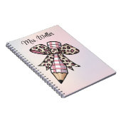 Personalisiert zurück zur Schule Stift mit Bogen Notizblock (Rechte Seite)