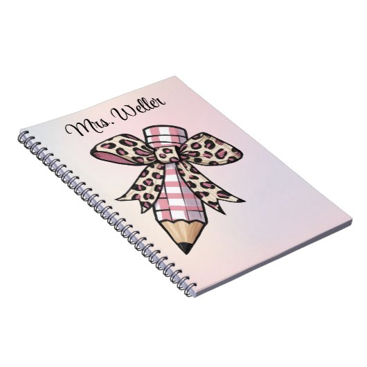 Personalisiert zurück zur Schule Stift mit Bogen Notizblock (Rechte Seite)