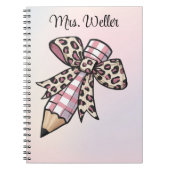 Personalisiert zurück zur Schule Stift mit Bogen Notizblock (Vorderseite)