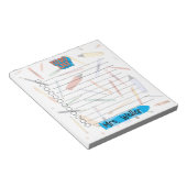 Personalisiert zurück zur Schulliste Notizblock (angewinkelt)