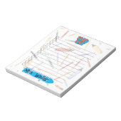 Personalisiert zurück zur Schulliste Notizblock (Rotiert)