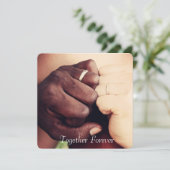 Personalisiert "Zusammen für immer" Eine Fotokarte (Stehend Vorderseite)