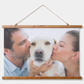 Personalisiert zwei Bilder mit benutzerdefiniertem Wandteppich Mit Holzrahmen (Vorderseite 2)