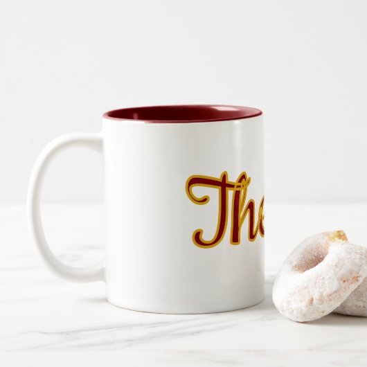 Personalisiert Zweifarbige Tasse (Mit Donut)