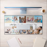 Personalisierte 10-Foto Collage Desk Mat Schreibtischunterlage<br><div class="desc">Erstellen Sie mit unseren praktischen Designtools für Weihnachten, Geburtstage, Hochzeiten, Jahrestage, Abschlüsse, Vatertag, Muttertag oder andere Feiertage eine maßgeschneiderte Collage mit 10 Fotos. Vervollständigen Sie eine einzigartige und schöne Collage mit wertvollen Momenten von Freunden, Familie, Ferien, Hobbys und Haustieren. Diese besondere Collage schmückt nicht nur Ihre Zuhause schöner, sondern verlasse...</div>