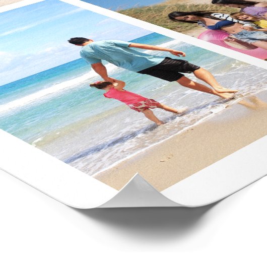 Personalisierte 10-Foto-Collage Poster (Ecke)