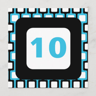 Personalisierte 10. Geburtstags-Einladung Einladung