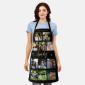 Personalisierte 11-Familienfoto-Collage in schwarz Schürze (Getragen)