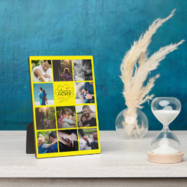 Personalisierte 11-Foto-Collage Bester Vater je Ge Fotoplatte