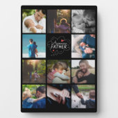 Personalisierte 11-Foto-Collage Bester Vater je Ge Fotoplatte (Vorderseite)