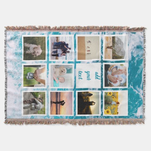 Personalisierte 11-Foto-Collage Decke (Vorderseite)