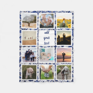 Personalisierte 11-Foto-Collage Fleecedecke