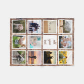 Personalisierte 11-Foto-Collage Fleecedecke (Vorderseite (Horizontal))