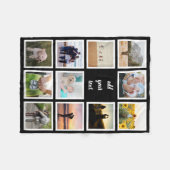 Personalisierte 11-Foto-Collage Fleecedecke (Vorderseite (Horizontal))