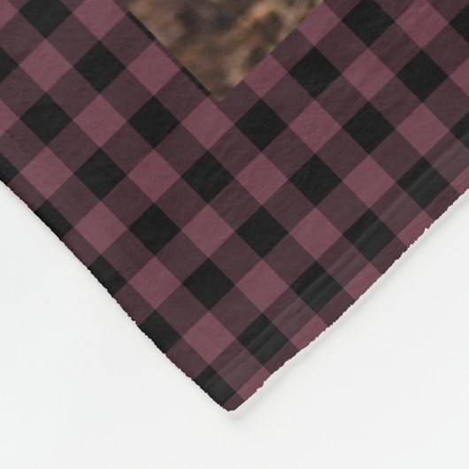 Personalisierte 11 Foto Collage Karo Muster Fleece (Ecke)