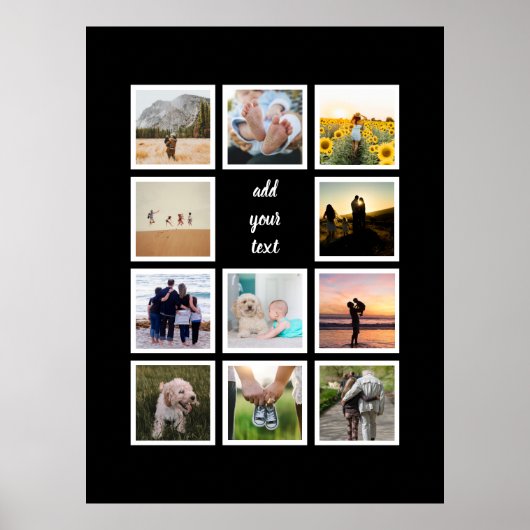 Personalisierte 11-Foto-Collage Poster (Vorne)