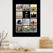 Personalisierte 11-Foto-Collage Poster (Küche)