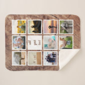 Personalisierte 11-Foto-Collage Sherpadecke (Vorderseite (Horizontal))