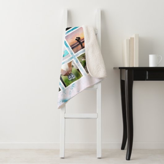 Personalisierte 11-Foto-Collage Sherpadecke (Beispiel)