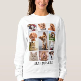 Personalisierte 11-Tier-Foto-Collage Sweatshirt