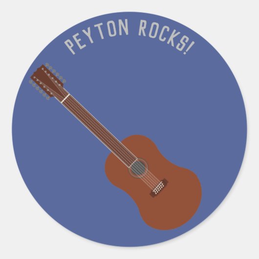 Personalisierte 12-String Acoustic Guitar Stickers (Vorderseite)