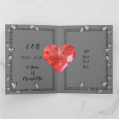 Personalisierte 15-jährige Jubiläumskarte für den Karte (Innenseite)