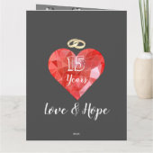 Personalisierte 15-jährige Jubiläumskarte für Ehef Karte (Rückseite)