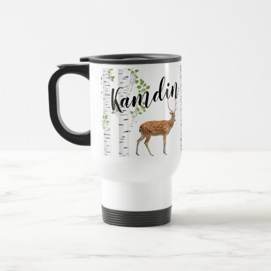 Personalisierte 15-Unzen Kaffee Tasse Deer Doe Buc (Links)
