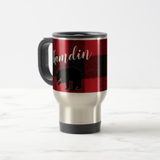 Personalisierte 15 Unzen Kaffee Tasse Red Buffalo (Vorderseite Links)