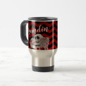 Personalisierte 15 Unzen Kaffee Tasse Schädel Rose (Vorderseite Links)