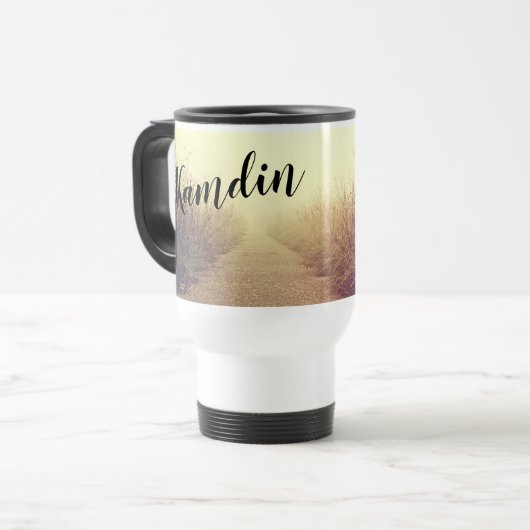 Personalisierte 15 Unzen Kaffee Tasse Sunrise Path (Vorderseite Links)