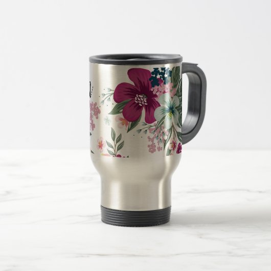 Personalisierte 15 Unzen Kaffee Tasse Tropische Bl (VorderseiteRechts)