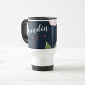 Personalisierte 15 Unzen Kaffee Tasse Weißer Blume (Vorderseite Links)