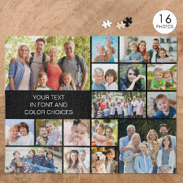 Personalisierte 16-Bild-Collage - benutzerdefinier Puzzle