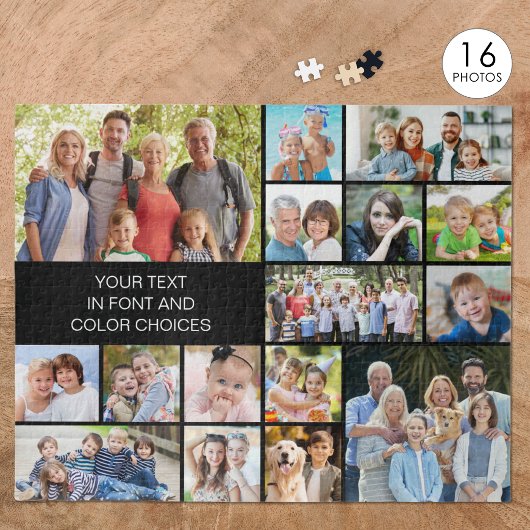 Personalisierte 16-Bild-Collage - benutzerdefinier Puzzle
