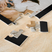 Personalisierte 16-Foto-Collage mit Monogramm Puzzle (Seite)
