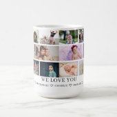 Personalisierte 16-Foto-Vorlage Collage und Text Kaffeetasse (Mittel)