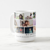 Personalisierte 16-Foto-Vorlage Collage und Text Kaffeetasse (Vorderseite Links)